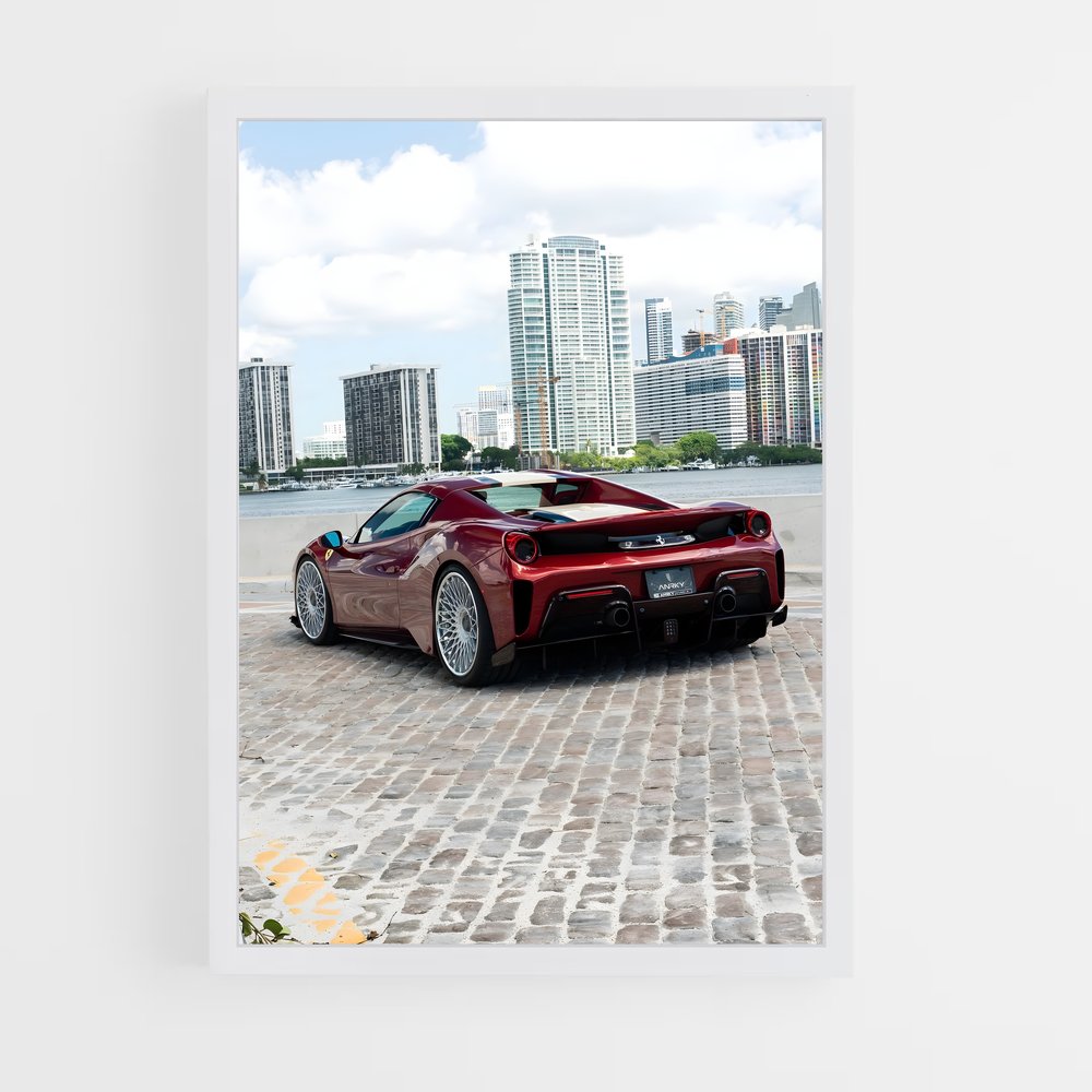 Poster Piste Écarlate – affiche Ferrari (vue 3)
